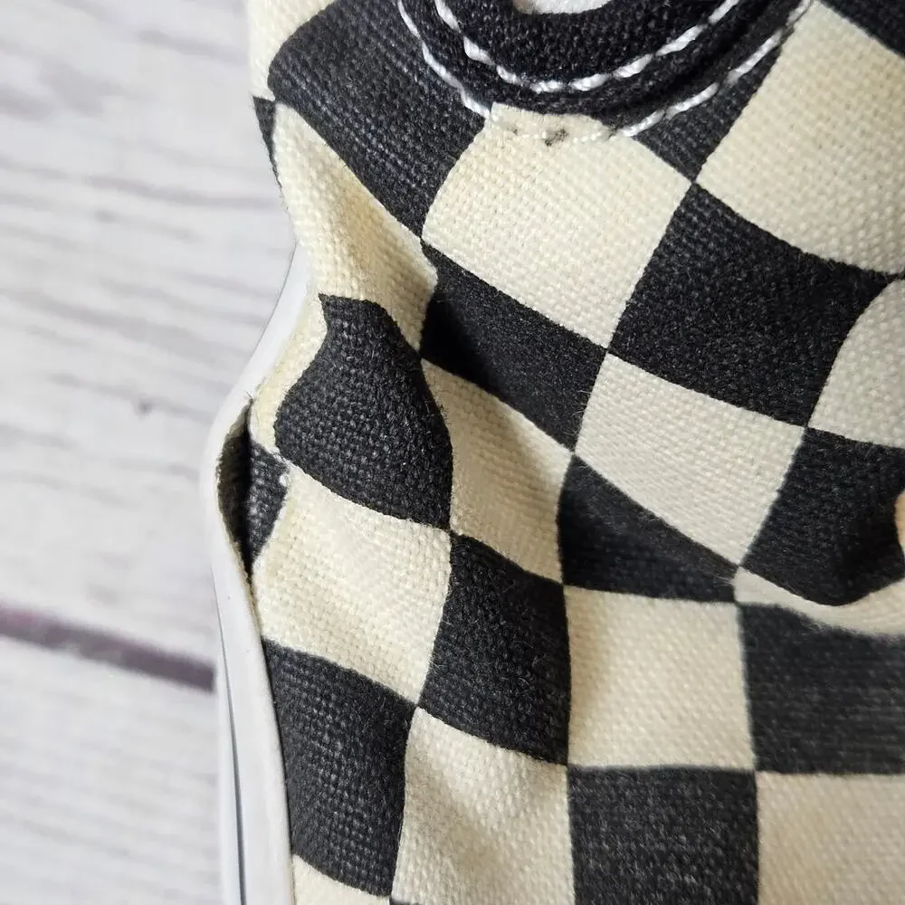 Vans Slip On Shoes Women's Black White Checkerboard US 8 Canvas